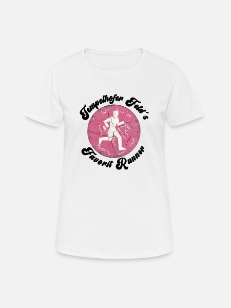 Tempelhofer Feld Runner Läufer Jogger - Frauen T-Shirt atmungsaktiv - Weiß