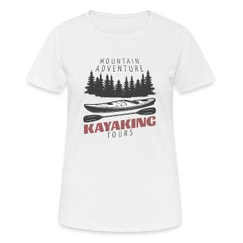 Wassersport - Frauen T-Shirt atmungsaktiv - Weiß - Vorne - AI Model Female 172 dark (172cm)