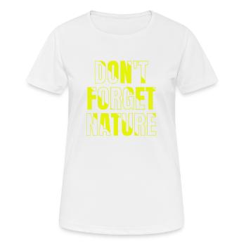 Dont forget nature (yellow) - Women's Breathable T-Shirt - white - Front - AI Model Female 172 dark (172cm)