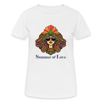 Sommer der Liebe - Frauen T-Shirt atmungsaktiv - Weiß - Vorne - AI Model Female 172 dark (172cm)