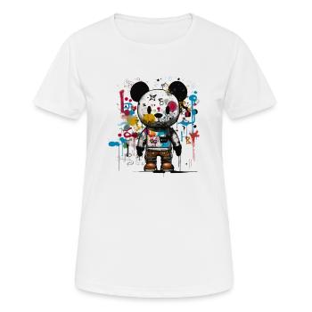 Bear-y Stylish: A Contemporary Artistic Twist. - Women's Breathable T-Shirt - white - Front - AI Model Female 172 dark (172cm)