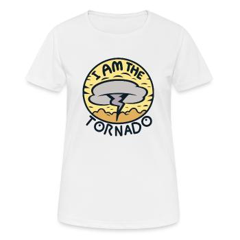 Ich bin der Tornado - Frauen T-Shirt atmungsaktiv - Weiß - Vorne - AI Model Female 172 dark (172cm)