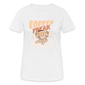 Le café est mon carburant - T-shirt respirant Femme - blanc - Devant - AI Model Female 172 dark (172cm)
