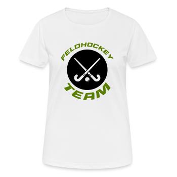 Field Hockey Team - Women's Breathable T-Shirt - white - Front - AI Model Female 172 dark (172cm)