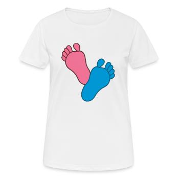 Bébé Pieds Fille Garçon - T-shirt respirant Femme - blanc - Devant - AI Model Female 172 dark (172cm)