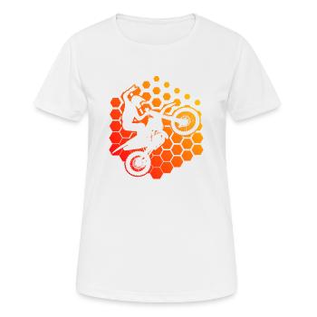 Freestyle Motocross Motocross Herren Dirt Biker - Frauen T-Shirt atmungsaktiv - Weiß - Vorne - AI Model Female 172 dark (172cm)