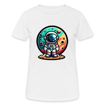 Kleiner Astronaut - Frauen T-Shirt atmungsaktiv - Weiß - Vorne - AI Model Female 172 dark (172cm)