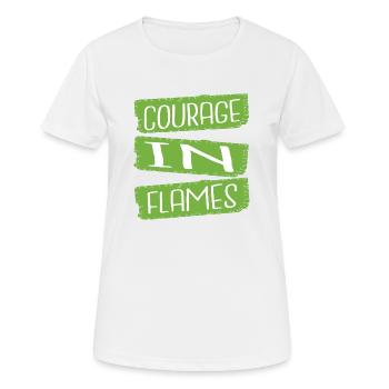 Bravoure Héroïsme Service d’incendie Sauvetage d’urgence - T-shirt respirant Femme - blanc - Devant - AI Model Female 172 dark (172cm)