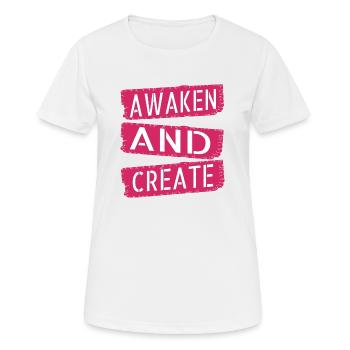 fostering creativity innovative ideas - Frauen T-Shirt atmungsaktiv - Weiß - Vorne - AI Model Female 172 dark (172cm)
