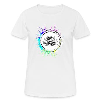 Icône d’icône de nénuphar - T-shirt respirant Femme - blanc - Devant - AI Model Female 172 dark (172cm)