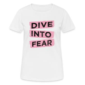 quote resilient courage extreme sports - Frauen T-Shirt atmungsaktiv - Weiß - Vorne - AI Model Female 172 dark (172cm)