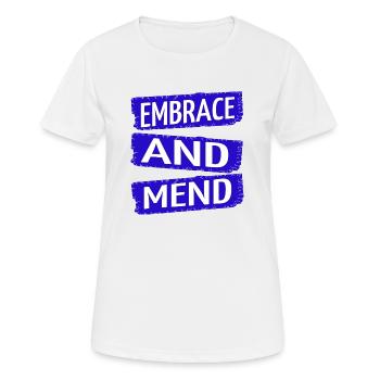 receiving support present idea - Women's Breathable T-Shirt - white - Front - AI Model Female 172 dark (172cm)