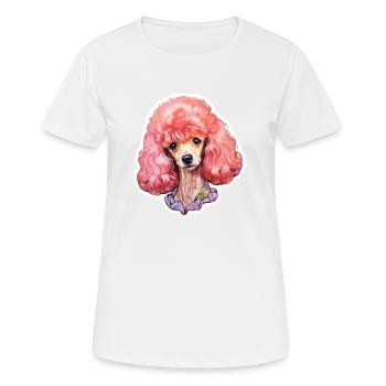 Poodle curly - Women's Breathable T-Shirt - white - Front - AI Model Female 172 dark (172cm)