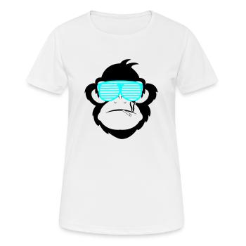 smoking monkey 2 - Frauen T-Shirt atmungsaktiv - Weiß - Vorne - AI Model Female 172 dark (172cm)