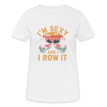 Funny idea for kayak fans - Women's Breathable T-Shirt - white - Front - AI Model Female 172 dark (172cm)