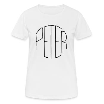 Peter - Women's Breathable T-Shirt - white - Front - AI Model Female 172 dark (172cm)