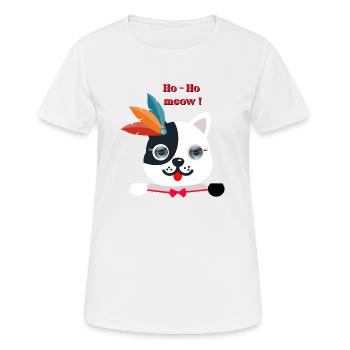 Chat glamour - T-shirt respirant Femme - blanc - Devant - AI Model Female 172 dark (172cm)