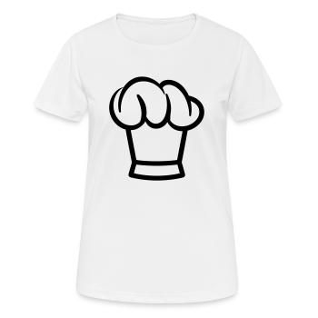 Toque Chef de cuisine - T-shirt respirant Femme - blanc - Devant - AI Model Female 172 dark (172cm)