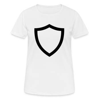 shield - Women's Breathable T-Shirt - white - Front - AI Model Female 172 dark (172cm)
