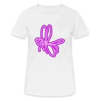 Neon Libelle - Frauen T-Shirt atmungsaktiv - Weiß - Vorne - AI Model Female 172 dark (172cm)