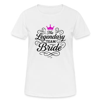 Équipe mariée bachelorette - T-shirt respirant Femme - blanc - Devant - AI Model Female 172 dark (172cm)