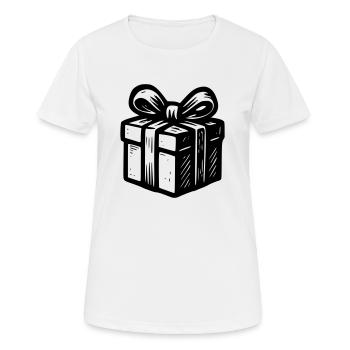Weihnachtsgeschenk - Frauen T-Shirt atmungsaktiv - Weiß - Vorne - AI Model Female 172 dark (172cm)