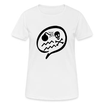 Sprechblase Wutausbruch - Frauen T-Shirt atmungsaktiv - Weiß - Vorne - AI Model Female 172 dark (172cm)