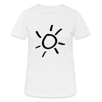sun - Women's Breathable T-Shirt - white - Front - AI Model Female 172 dark (172cm)