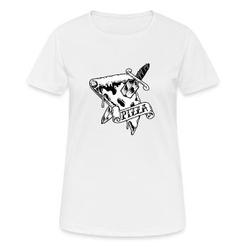 PIZZA !!! - Frauen T-Shirt atmungsaktiv - Weiß - Vorne - AI Model Female 172 dark (172cm)