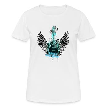 Rock'n Roll Queen (Gitarre) 03 - Frauen T-Shirt atmungsaktiv - Weiß - Vorne - AI Model Female 172 dark (172cm)