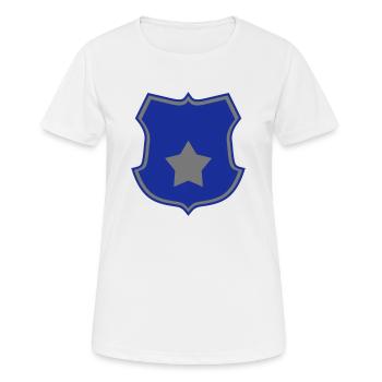 Polizei - Frauen T-Shirt atmungsaktiv - Weiß - Vorne - AI Model Female 172 dark (172cm)