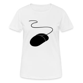 computer mouse - Women's Breathable T-Shirt - white - Front - AI Model Female 172 dark (172cm)