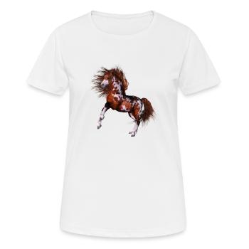 Native Horse - Frauen T-Shirt atmungsaktiv - Weiß - Vorne - AI Model Female 172 dark (172cm)