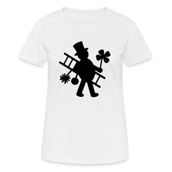 Schornsteinfeger - Frauen T-Shirt atmungsaktiv - Weiß - Vorne - AI Model Female 172 dark (172cm)