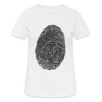 finger print - Women's Breathable T-Shirt - white - Front - AI Model Female 172 dark (172cm)
