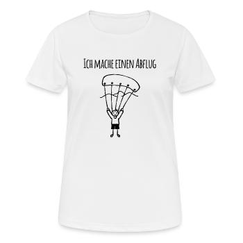 Gleitschirmflieger - Ich mache einen Abflug - Frauen T-Shirt atmungsaktiv - Weiß - Vorne - AI Model Female 172 dark (172cm)