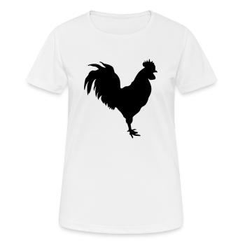 Hahn - Frauen T-Shirt atmungsaktiv - Weiß - Vorne - AI Model Female 172 dark (172cm)