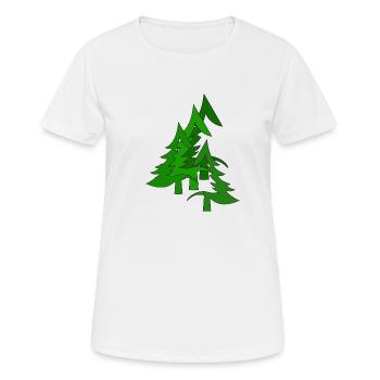 Fir forest, forest, fir trees - Women's Breathable T-Shirt - white - Front - AI Model Female 172 dark (172cm)