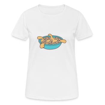 Miel de petit déjeuner - T-shirt respirant Femme - blanc - Devant - AI Model Female 172 dark (172cm)