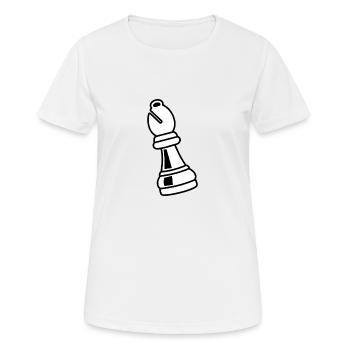 Chess piece bishop white - Women's Breathable T-Shirt - white - Front - AI Model Female 172 dark (172cm)
