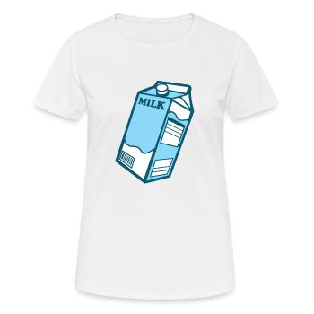 Carton de lait - T-shirt respirant Femme - blanc - Devant - AI Model Female 172 dark (172cm)