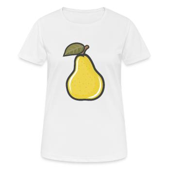 poire - T-shirt respirant Femme - blanc - Devant - AI Model Female 172 dark (172cm)