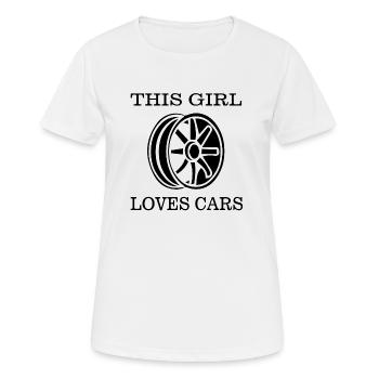 Car Auto - Frauen T-Shirt atmungsaktiv - Weiß - Vorne - AI Model Female 172 dark (172cm)