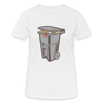 Poubelle - T-shirt respirant Femme - blanc - Devant - AI Model Female 172 dark (172cm)