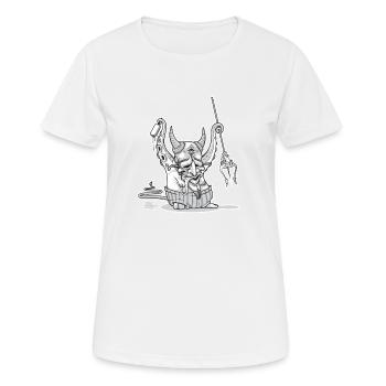 cool devil - Frauen T-Shirt atmungsaktiv - Weiß - Vorne - AI Model Female 172 dark (172cm)