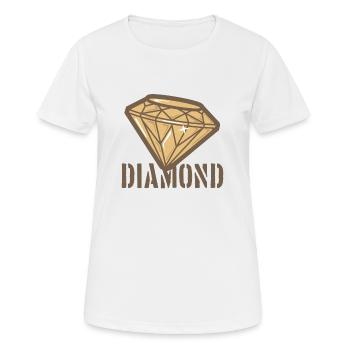 Diamant - Frauen T-Shirt atmungsaktiv - Weiß - Vorne - AI Model Female 172 dark (172cm)