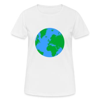 Planète Terre - T-shirt respirant Femme - blanc - Devant - AI Model Female 172 dark (172cm)