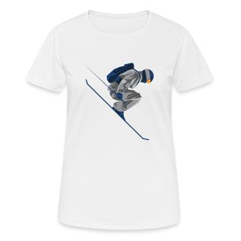 Freestyle Skifahrer - Frauen T-Shirt atmungsaktiv - Weiß - Vorne - AI Model Female 172 dark (172cm)