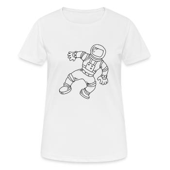 Astronaut - Frauen T-Shirt atmungsaktiv - Weiß - Vorne - AI Model Female 172 dark (172cm)
