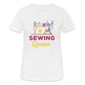 Sewing Queen Sewing Queen Gift - Women's Breathable T-Shirt - white - Front - AI Model Female 172 dark (172cm)